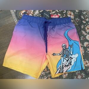NWT Chemistry Colorful Skeleton Swim Trunks Spf 50 - Size M (nwt)